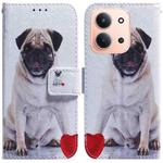 For Redmi 15C 4G 173.1mm / 15C 5G 173.1mm Coloured Drawing Flip Leather Phone Case(Pug)