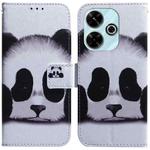 For Xiaomi Poco M6 4G Coloured Drawing Flip Leather Phone Case(Panda)