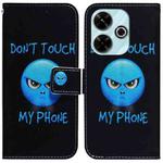For Xiaomi Poco M6 4G Coloured Drawing Flip Leather Phone Case(Anger)