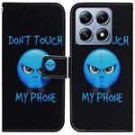 For Xiaomi 14T Coloured Drawing Flip Leather Phone Case(Anger)