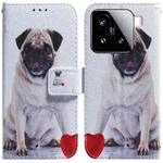 For Xiaomi 15 Coloured Drawing Flip Leather Phone Case(Pug)