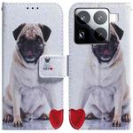 For Xiaomi 15 Pro Coloured Drawing Flip Leather Phone Case(Pug)