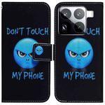 For Xiaomi 15 Pro Coloured Drawing Flip Leather Phone Case(Anger)