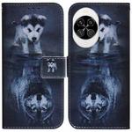For Huawei nova 14 Coloured Drawing Flip Leather Phone Case(Wolf and Dog)