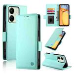 For Xiaomi Redmi 13C 4G / Redmi 13R Side Buckle Magnetic Frosted Leather Phone Case(Mint Green)