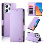 For Xiaomi Redmi 12 4G/5G / Note 12R Side Buckle Magnetic Frosted Leather Phone Case(Purple)