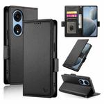 For Xiaomi Poco X6 Pro 5G Global Side Buckle Magnetic Frosted Leather Phone Case(Black)