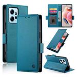 For Xiaomi Redmi Note 12 4G Global Side Buckle Magnetic Frosted Leather Phone Case(Blue)