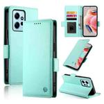 For Xiaomi Redmi Note 12 4G Global Side Buckle Magnetic Frosted Leather Phone Case(Mint Green)