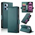 For Xiaomi Redmi Note 12 Pro Speed Side Buckle Magnetic Frosted Leather Phone Case(Dark Green)