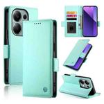 For Xiaomi Redmi Note 13 Pro+ Side Buckle Magnetic Frosted Leather Phone Case(Mint Green)