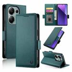 For Xiaomi Redmi Note 13 Pro+ Side Buckle Magnetic Frosted Leather Phone Case(Dark Green)