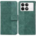 For Xiaomi Redmi K70 Pro / K70 Geometric Embossed Leather Phone Case(Green)