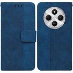 For Redmi 14C 4G Geometric Embossed Leather Phone Case(Blue)