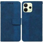 For Redmi Note 14 4G 163.25mm Geometric Embossed Leather Phone Case(Blue)