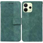 For Redmi Note 14 4G 164.84mm Geometric Embossed Leather Phone Case(Green)