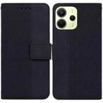 For Redmi Note 14 4G 164.84mm Geometric Embossed Leather Phone Case(Black)