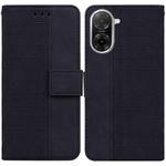 For Redmi A5 4G 173.3mm Geometric Embossed Leather Phone Case(Black)