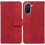 For Redmi A5 4G 173.3mm Geometric Embossed Leather Phone Case(Red)