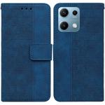 For Redmi Note 14S 4G Geometric Embossed Leather Phone Case(Blue)