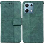 For Redmi Note 14S 4G Geometric Embossed Leather Phone Case(Green)