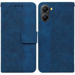 For Redmi Turbo 4 / Xiaomi Poco X7 Pro Geometric Embossed Leather Phone Case(Blue)