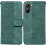 For Redmi Turbo 4 / Xiaomi Poco X7 Pro Geometric Embossed Leather Phone Case(Green)