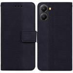 For Redmi Turbo 4 / Xiaomi Poco X7 Pro Geometric Embossed Leather Phone Case(Black)
