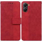 For Redmi Turbo 4 / Xiaomi Poco X7 Pro Geometric Embossed Leather Phone Case(Red)