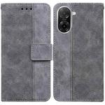For Redmi A5 4G 171.7mm Geometric Embossed Leather Phone Case(Grey)