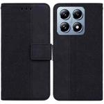 For Xiaomi 14T Pro Geometric Embossed Leather Phone Case(Black)