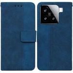 For Xiaomi 15 Geometric Embossed Leather Phone Case(Blue)