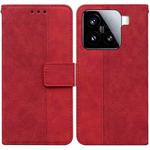 For Xiaomi 15 Geometric Embossed Leather Phone Case(Red)
