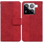 For Xiaomi 15 Pro Geometric Embossed Leather Phone Case(Red)
