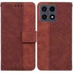 For Xiaomi 15T 5G Geometric Embossed Leather Phone Case(Brown)