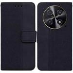 For Huawei nova 12i 4G Global Geometric Embossed Leather Phone Case(Black)