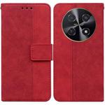 For Huawei nova 12i 4G Global Geometric Embossed Leather Phone Case(Red)