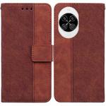 For Huawei nova 14 Geometric Embossed Leather Phone Case(Brown)