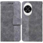 For Huawei nova 14 Geometric Embossed Leather Phone Case(Grey)