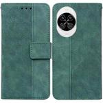For Huawei nova 14 Geometric Embossed Leather Phone Case(Green)