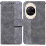 For Huawei nova 14 Ultra Geometric Embossed Leather Phone Case(Grey)