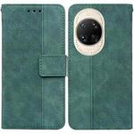 For Huawei nova 14 Ultra Geometric Embossed Leather Phone Case(Green)