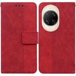For Huawei nova 14 Ultra Geometric Embossed Leather Phone Case(Red)