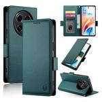 For OPPO A2 Pro / A3 Pro Side Buckle Magnetic Frosted Leather Phone Case(Dark Green)