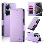 For OPPO Reno10 / Reno10 Pro Global Side Buckle Magnetic Frosted Leather Phone Case(Purple)