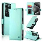 For OPPO Reno11 F Side Buckle Magnetic Frosted Leather Phone Case(Mint Green)