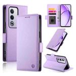 For OPPO A3 Pro 5G Side Buckle Magnetic Frosted Leather Phone Case(Purple)