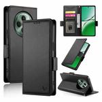 For OPPO Reno12 F 4G / 5G / F27 India Side Buckle Magnetic Frosted Leather Phone Case(Black)