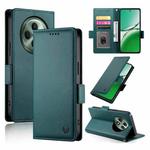 For OPPO Reno12 F 4G / 5G / F27 India Side Buckle Magnetic Frosted Leather Phone Case(Dark Green)