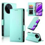 For Realme 11 4G Side Buckle Magnetic Frosted Leather Phone Case(Mint Green)